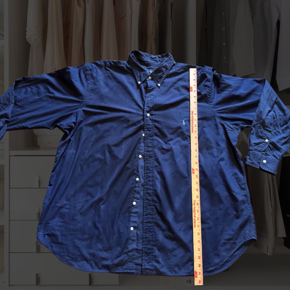 Vintage Ralph Lauren Navy Blue Shirt Size 2XB XG